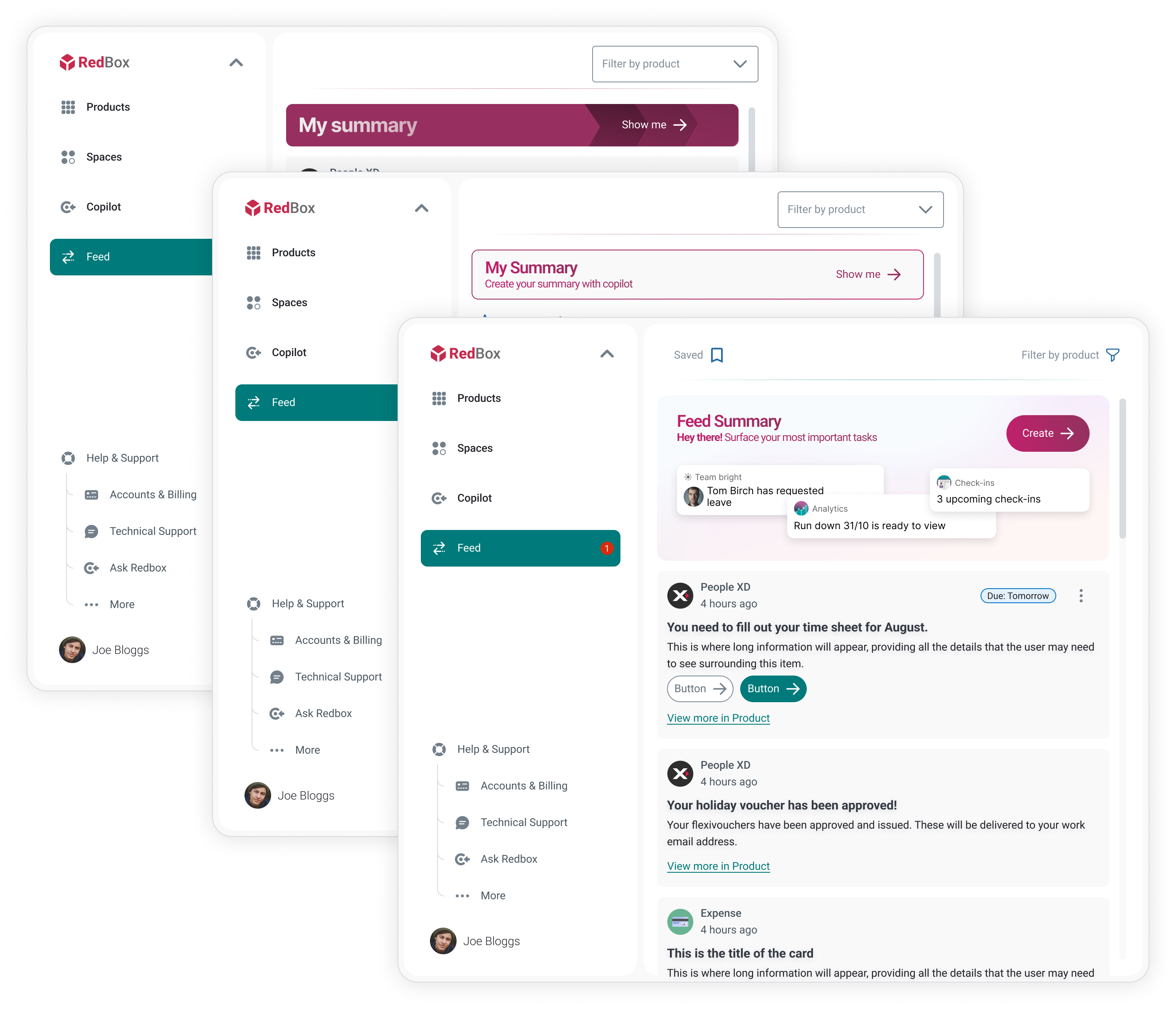 Feed component design